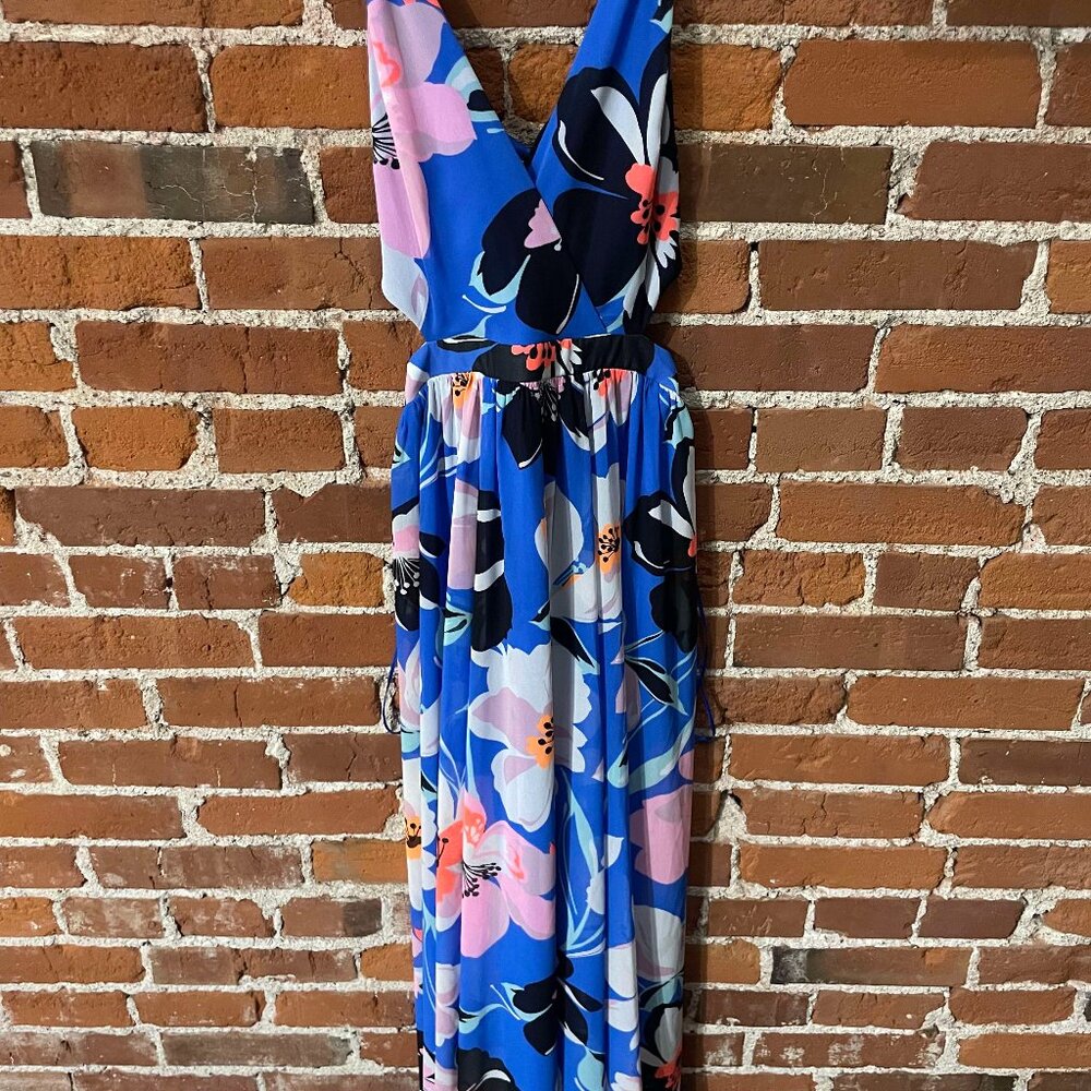 EXPRESS Floral Cut-Out Maxi Dress